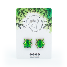 Lataa kuva Galleria-katseluun, LUONTO | KULTAKUORIAINEN-nappikorvakorut