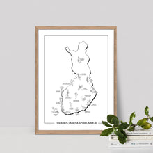 Lataa kuva Galleria-katseluun, Finlands Landskapsblommor Poster 30 x 40 cm