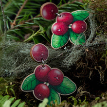 Lataa kuva Galleria-katseluun, LUONTO | PUOLUKKA-korvakorut